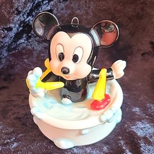 Vintage 1984 Disney Baby Mickey in tub ornament
